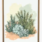 Cactus wall prints set
