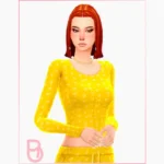 Woman Button-Up Top - Rose - Version 2