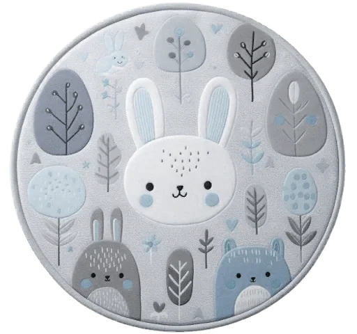 Rabbit Round Rugs : 2 versions