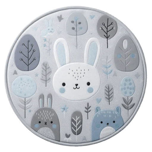 Rabbit Round Rugs : 2 versions