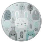 Rabbit Round Rugs : 2 versions