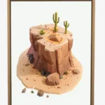 Cactus wall prints set
