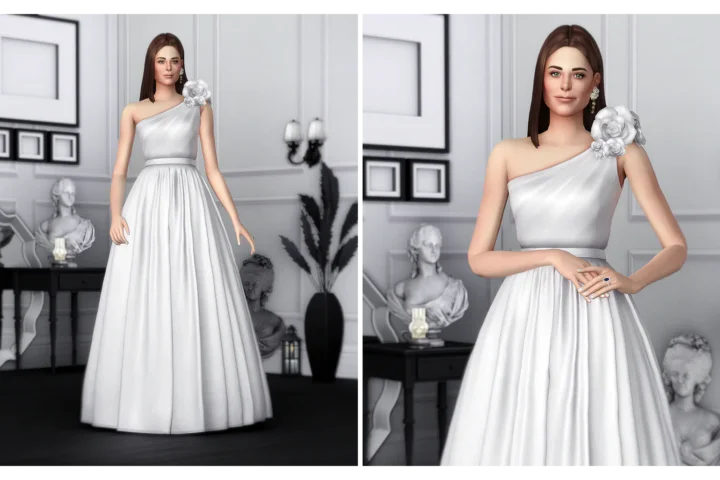 Princess of XI - Draped Shoulder Gown