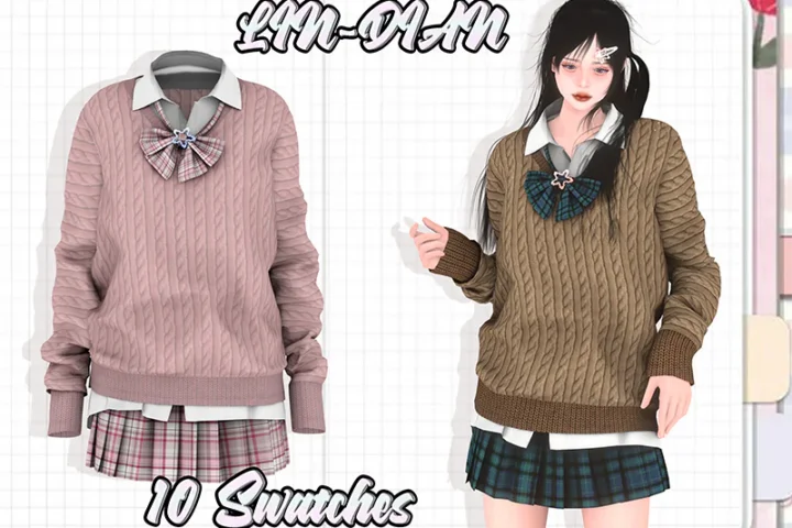 LIN-DIAN_Long-Sleeved Sweaters And Shirts