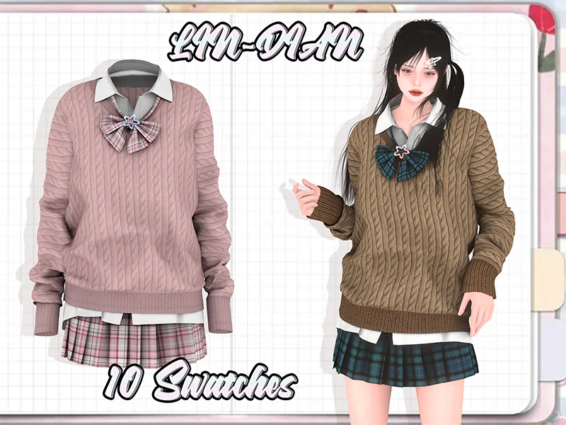 LIN-DIAN_Long-Sleeved Sweaters And Shirts