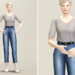 Basic Set 2021 - V-shape T-Shirt & Basic Jeans III