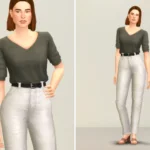 Basic Set 2021 - V-shape T-Shirt & Basic Jeans III