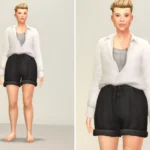 Mellow II - Long Sleeves Shirt & Shorter Pants for F