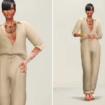 Mellow I - Rolled-Up Sleeves Shirt & Long Pants for F