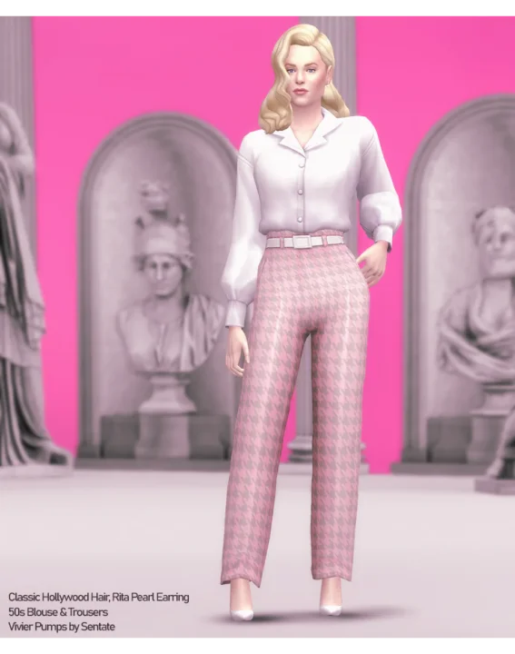 R 50s Blouse & Trousers Set - Rusty x Sentate Collaboration