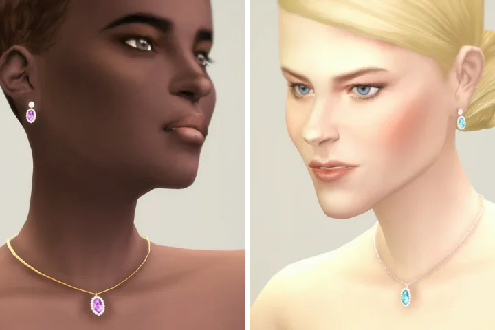 M Jewelry VII (Earring & Necklace Set)