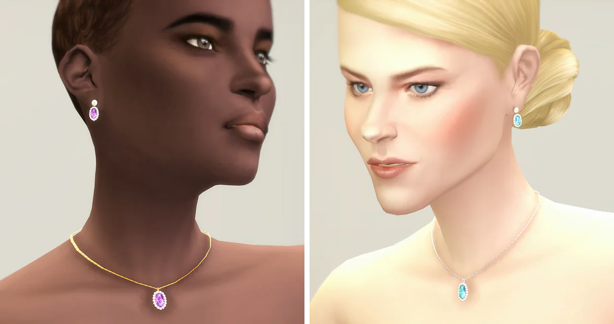 M Jewelry VII (Earring & Necklace Set)