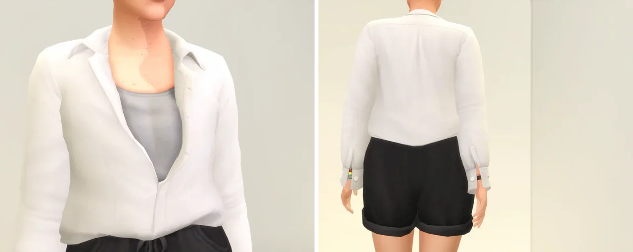 Mellow II - Long Sleeves Shirt & Shorter Pants for F