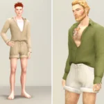 Mellow II - Long Sleeves Shirt & Shorter Pants for M
