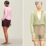 Mellow II - Long Sleeves Shirt & Shorter Pants for F