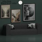 Jomsims Alba Black fever sofa