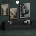 Jomsims Alba Black fever sofa