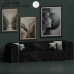 Jomsims Alba Black fever sofa