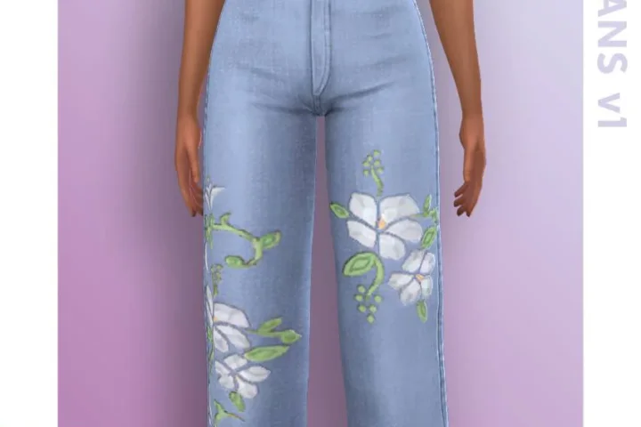 QICC - Alex Jeans with Floral Print