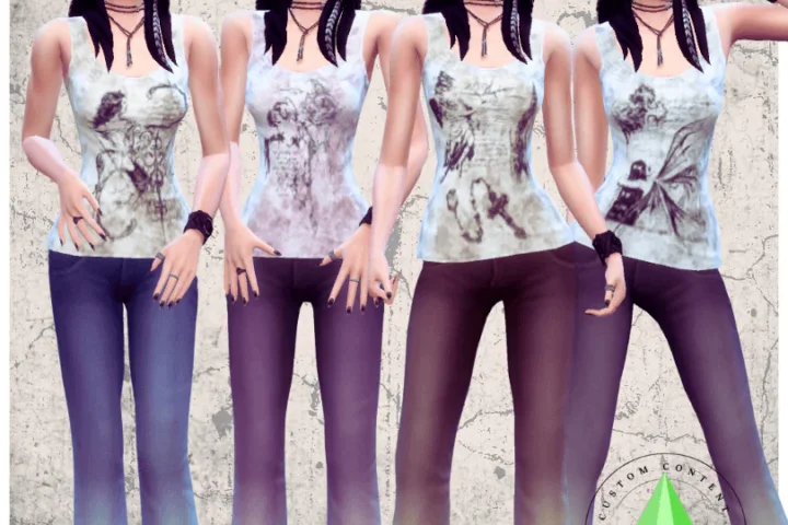 Alternative Wardrobe - Gradient Jeans & Tank top