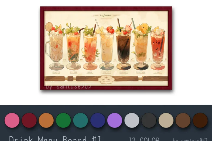 Drink Menu Board #1 Samtuse963