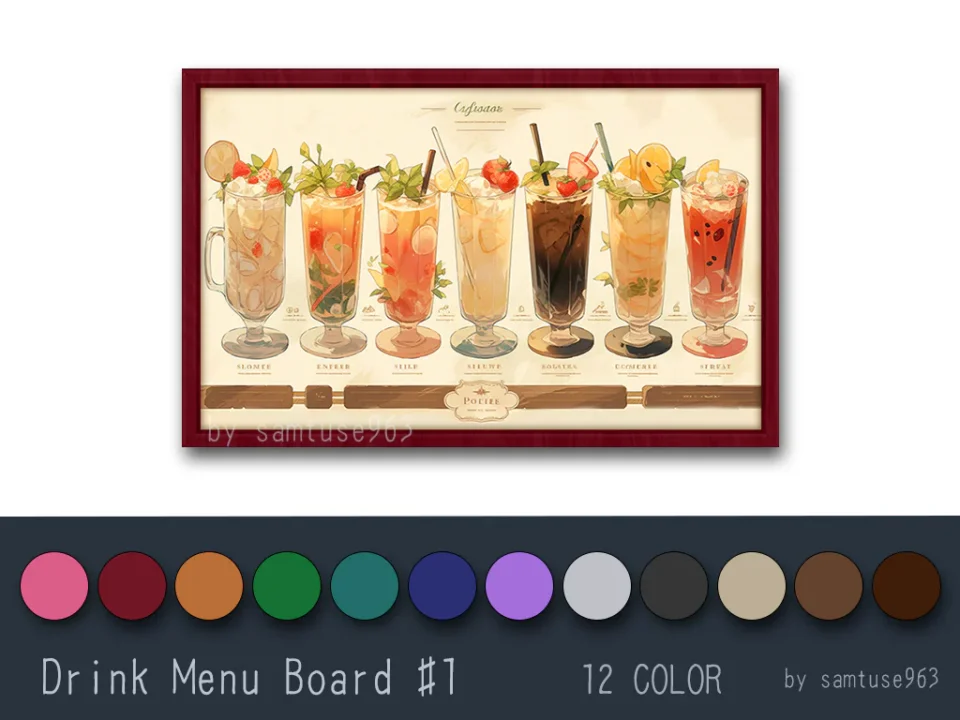 Drink Menu Board #1 Samtuse963