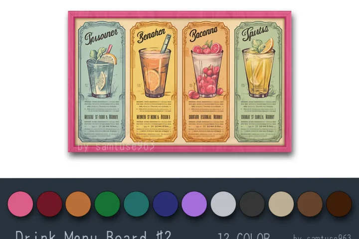 Drink Menu Board #2 Samtuse963