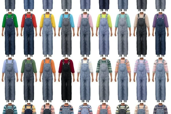 ANTON - kids denim dungarees