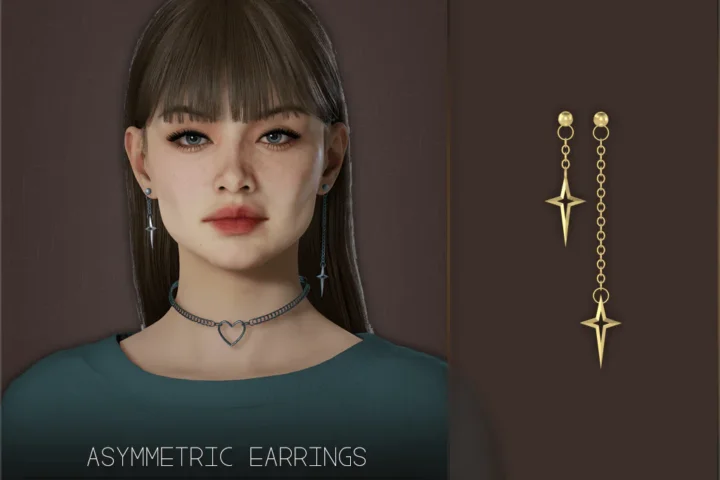 Asymmetric Chain Earrings