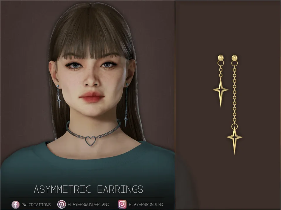 Asymmetric Chain Earrings