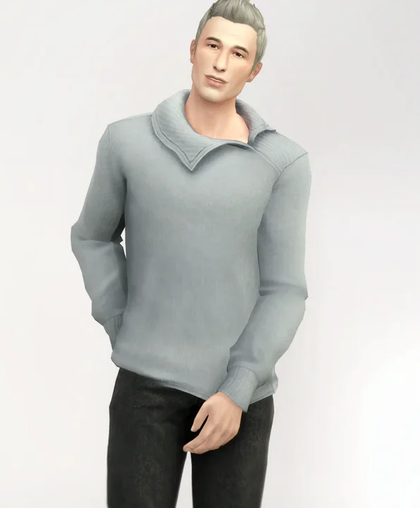 Side Neck Sweater - Male