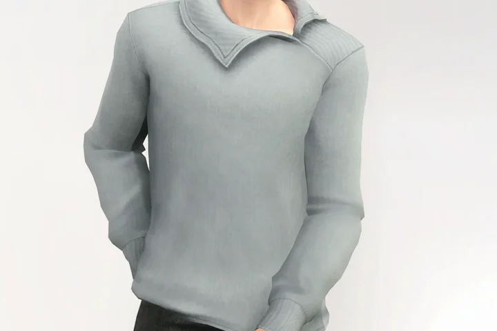 Side Neck Sweater - Male