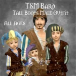 TSM Bard Tall Boots Male Outfit - All Ages