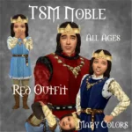 TSM Aristocrat Noble Red Outfit All Ages