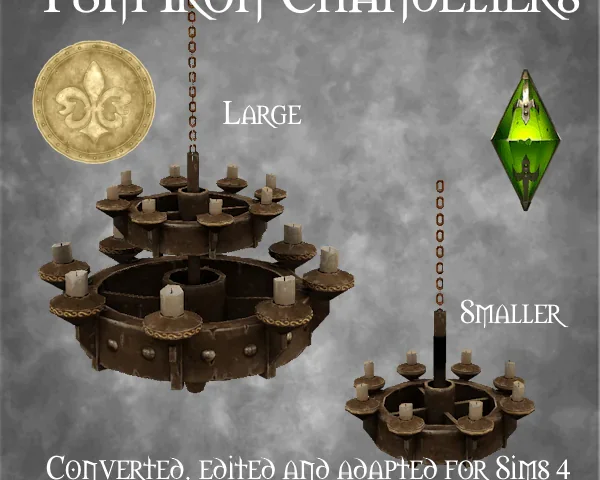 TSM Iron Chandeliers 2 sizes