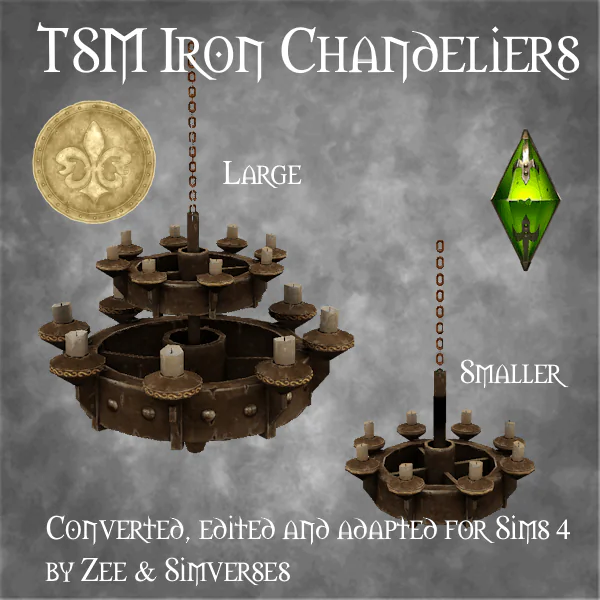 TSM Iron Chandeliers 2 sizes