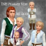 TSM Peasant Vest Outfit Pouch/No Pouch For All Ages