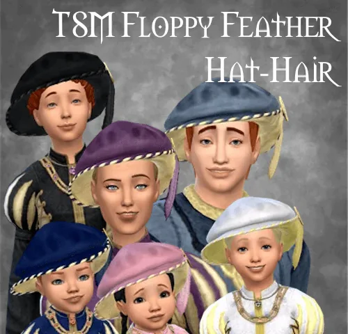 TSM Floppy Feather Hat - Hat-Hair Version