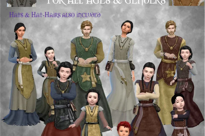 TSM Forest Wizard & Witch outfits & hats for all ages - Set