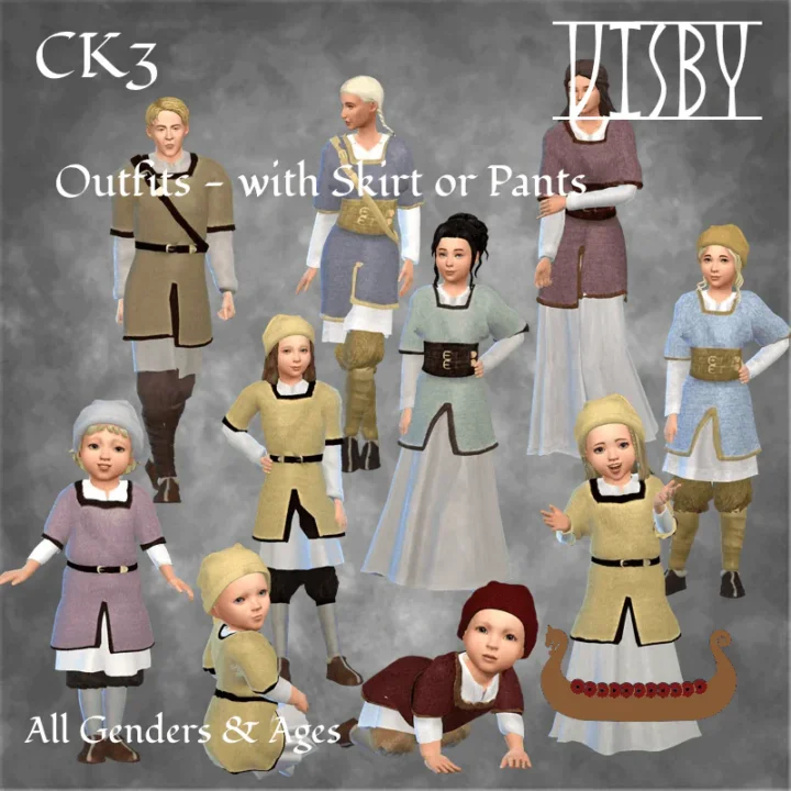 CK3 Norse Visby Clothing Set for All in the Family