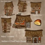 Medieval Hood Deco Houses - Bakery Set
