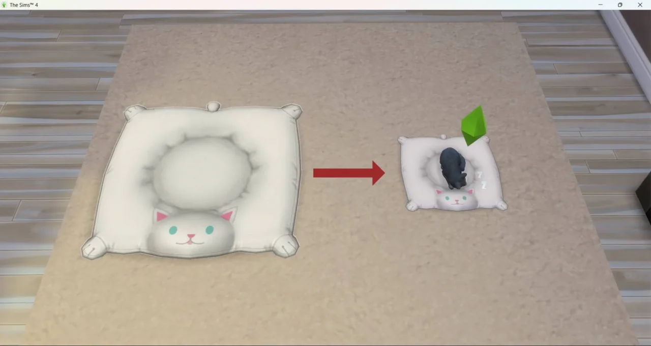 CC (My First Pet) - Resized "Barbarian’s" Pet Bed