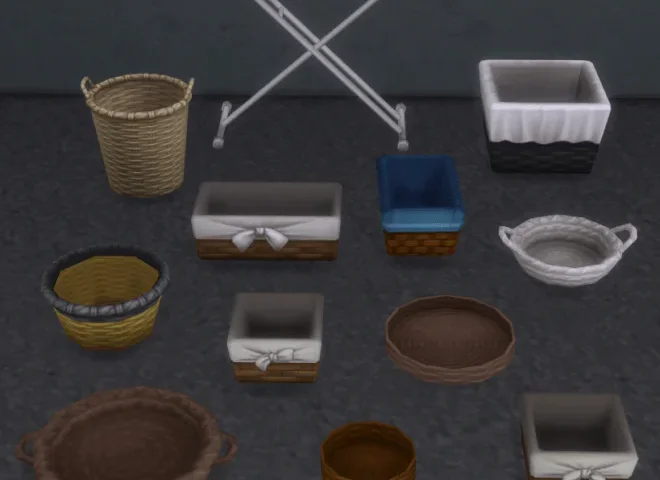 Baskets & Ironing Board Table