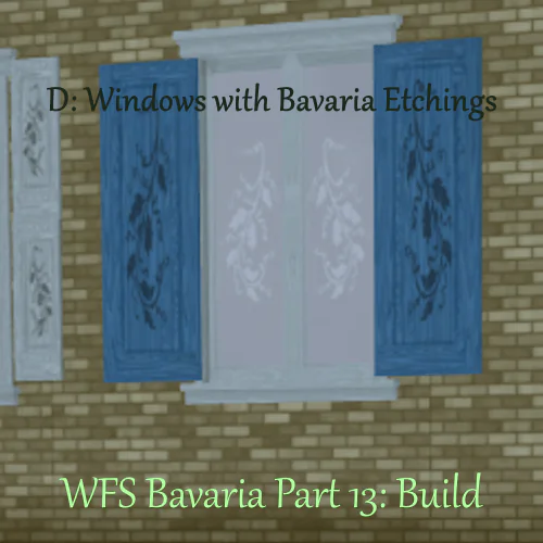 WFS Bavaria Build Set D: Doors & Windows, Floral EtchedGlass