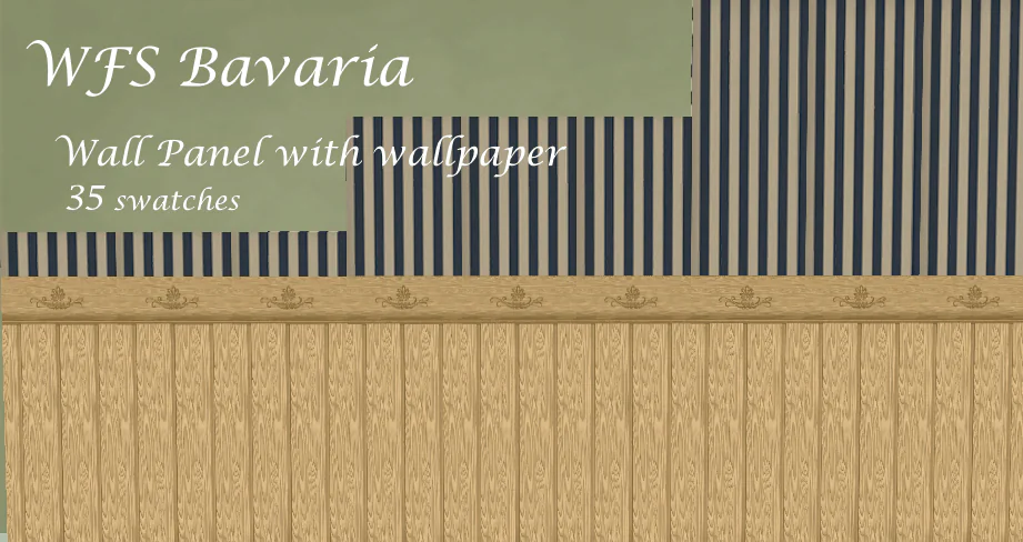 WFS Bavaria Wooden Panel with Wallpaper