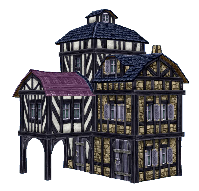 Medieval Old Town Hood Deco Houses - Weaver Set
