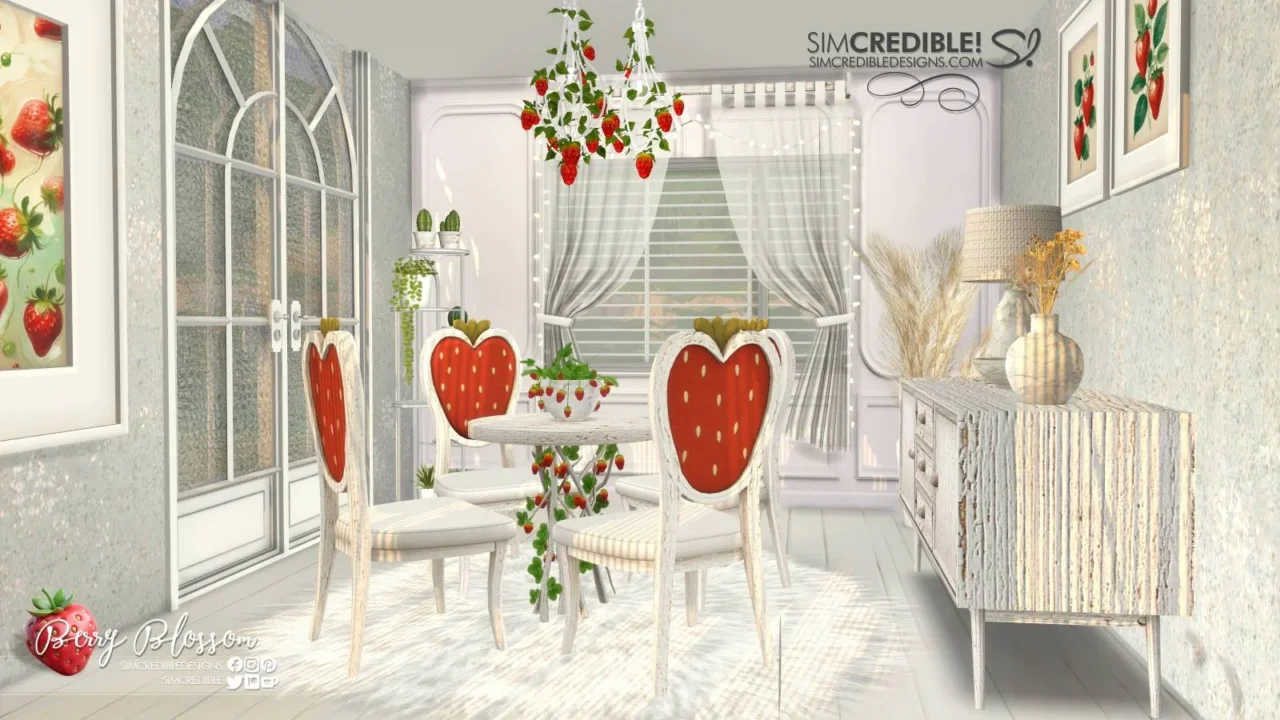 Berry Blossom White Dining -Room🍓