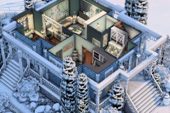 Blue Christmas Cottage
