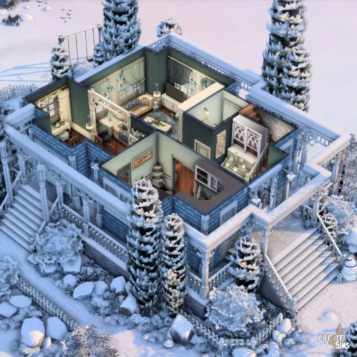 Blue Christmas Cottage