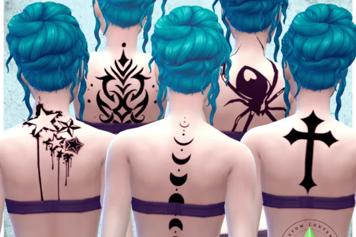 Blackwork Back Tattoos